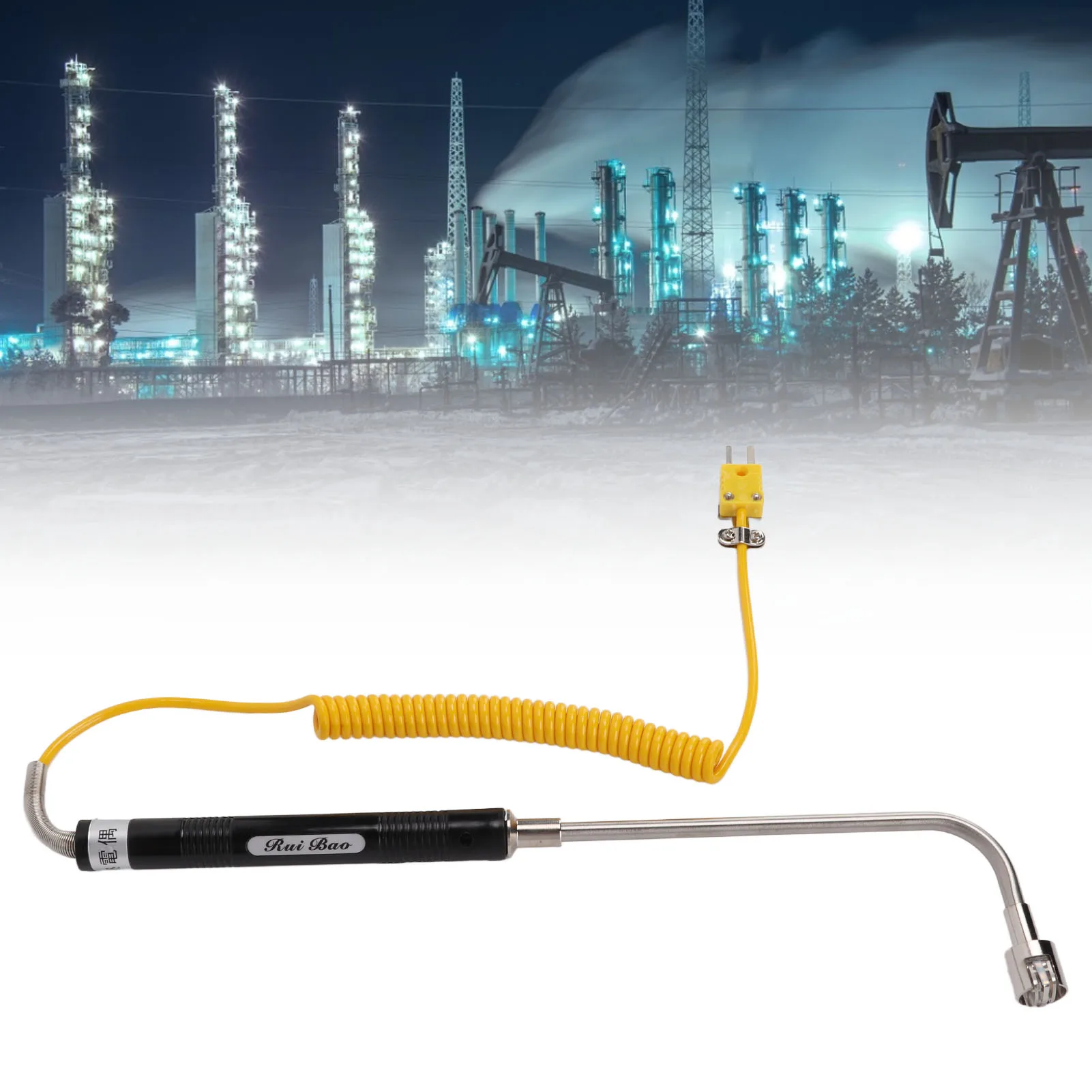K Type Thermocouple Heat Resistant Steel Thermocouple Sensor with Insulated Handle High Accuracy Rapid Response for Temperature
K Type Thermocouple Heat Resistant Steel Thermocouple Sensor with Insulated Handle High Accuracy Rapid Response for Temperature