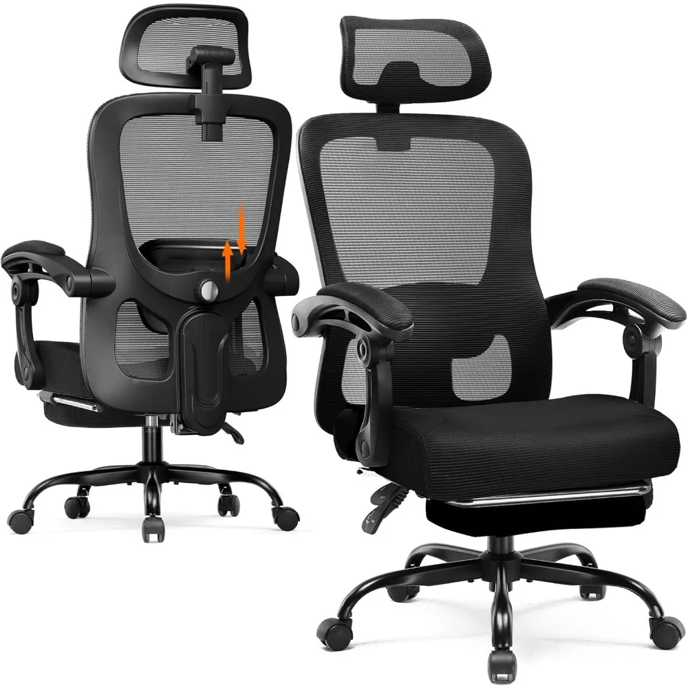 Ergonomic High-Back Office Chair with Strong Adjustable Lumbar Support Breathable Mesh Gaming Chair with Wide Seat Footrest Stu
Ergonomic High-Back Office Chair with Strong Adjustable Lumbar Support Breathable Mesh Gaming Chair with Wide Seat Footrest Stu