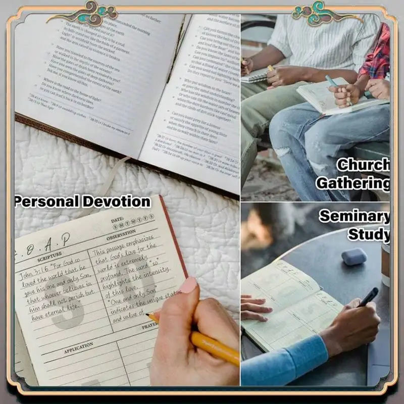 Durable 200Pages Bible Study Journal Notebook S.O.A.P Method Bible A5 Agenda Book Study Supplies Thicken Memo Stationery Gift
Durable 200Pages Bible Study Journal Notebook S.O.A.P Method Bible A5 Agenda Book Study Supplies Thicken Memo Stationery Gift