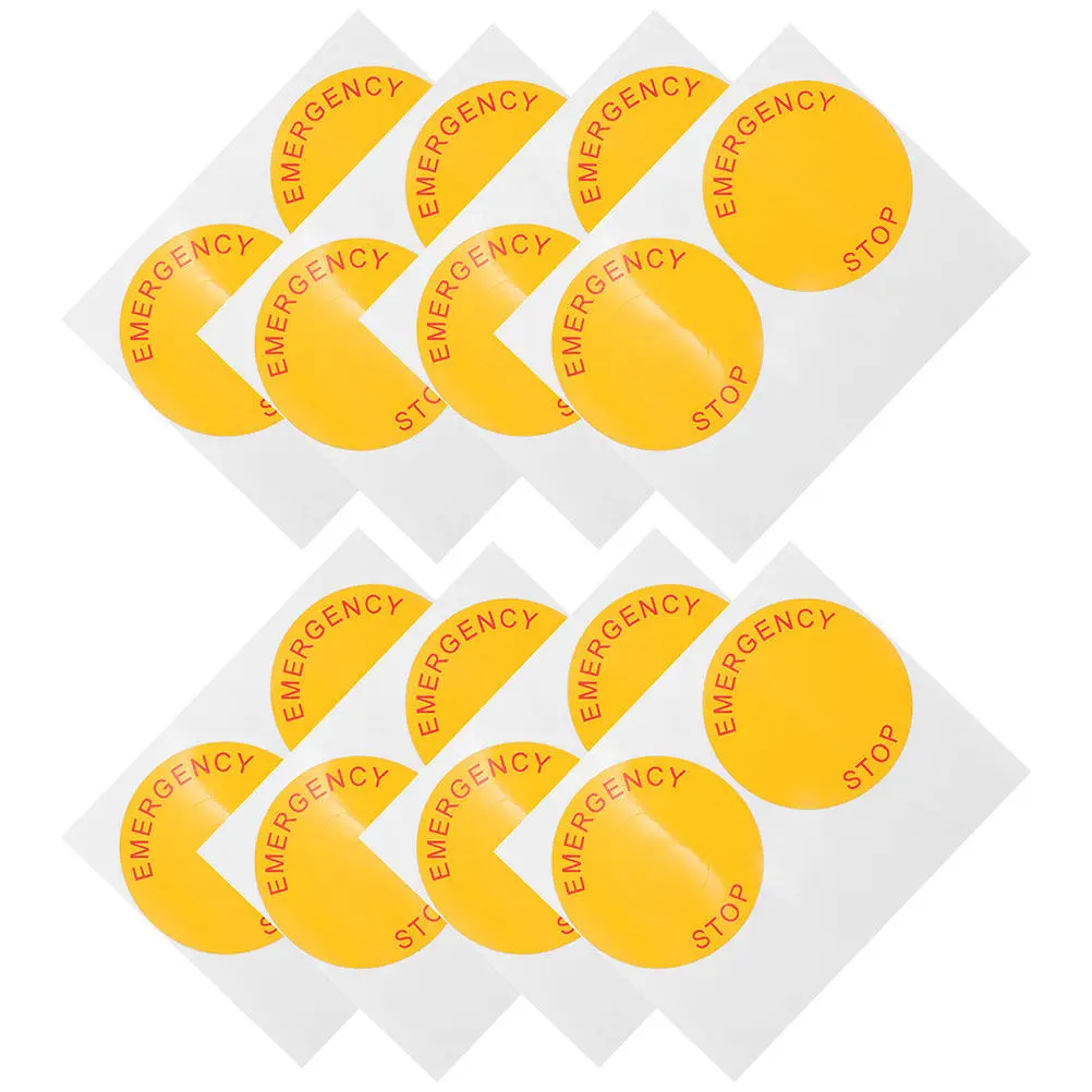 Набор из 4 самоклеящихся предупреждающих наклеек для экстренной остановки, для выключателей питания оборудования, промышленных панелей управления, дорожного движения
Набор из 4 самоклеящихся предупреждающих наклеек для экстренной остановки, для выключателей питания оборудования, промышленных панелей управления, дорожного движения
