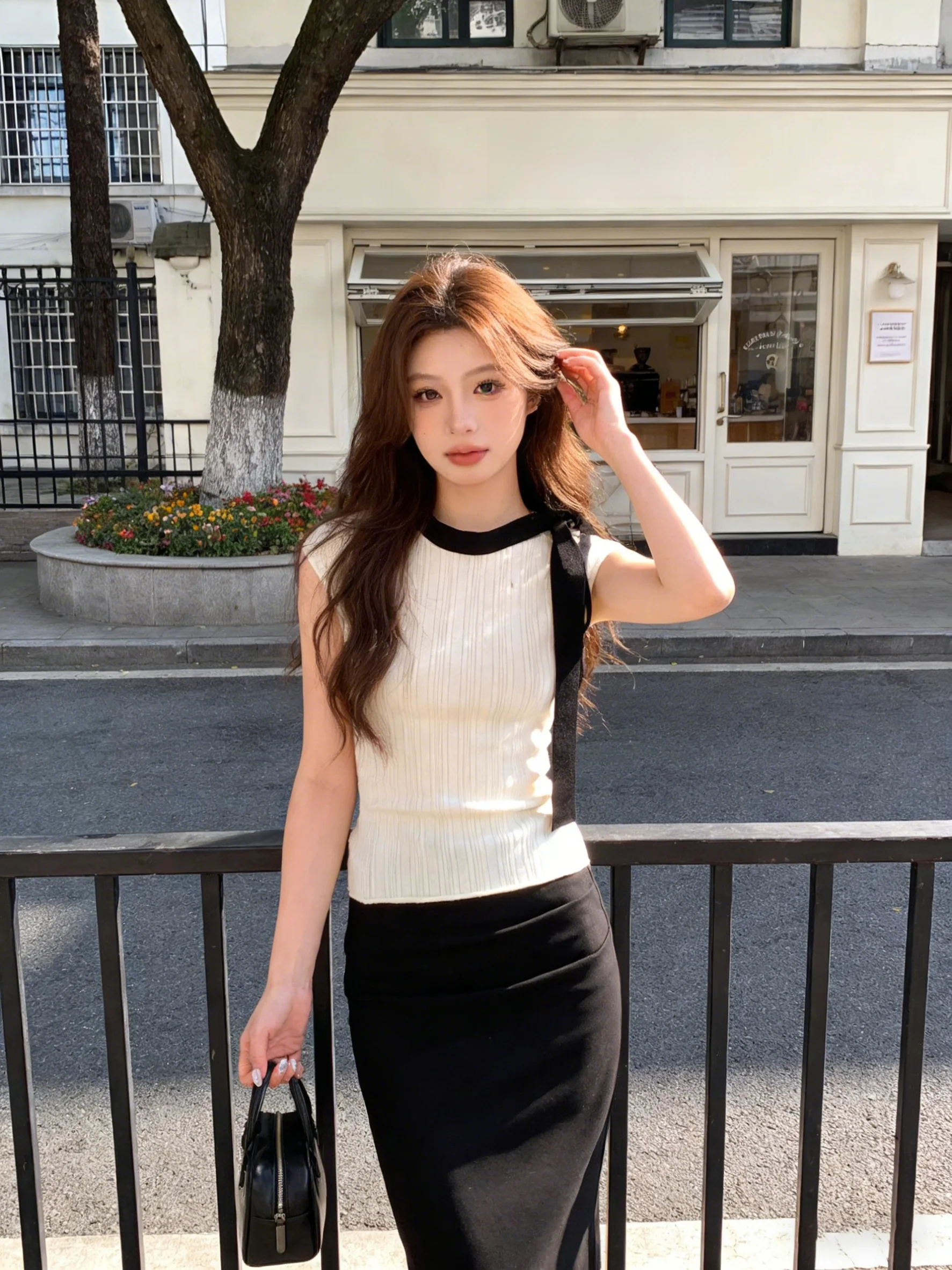 Korean Style Slim Fit Vest Women's Summer Outerwear Beautiful Knot Design Sleeveless Tank Top Knot Polyester Blend
Korean Style Slim Fit Vest Women's Summer Outerwear Beautiful Knot Design Sleeveless Tank Top Knot Polyester Blend
