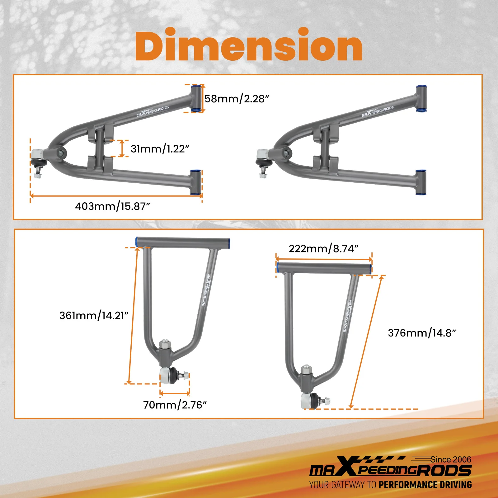 Front Lower Upper A-Arms for 2004-2008 2009 2012 2013 Yamaha YFZ450 YFZ450V
Front Lower Upper A-Arms for 2004-2008 2009 2012 2013 Yamaha YFZ450 YFZ450V