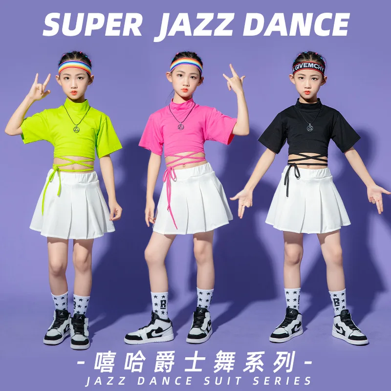 Girls' Jazz Dance Performance Costume Fashion Show Outfit for Children's Group Performance and Body TraininglogoSuit
Girls' Jazz Dance Performance Costume Fashion Show Outfit for Children's Group Performance and Body TraininglogoSuit