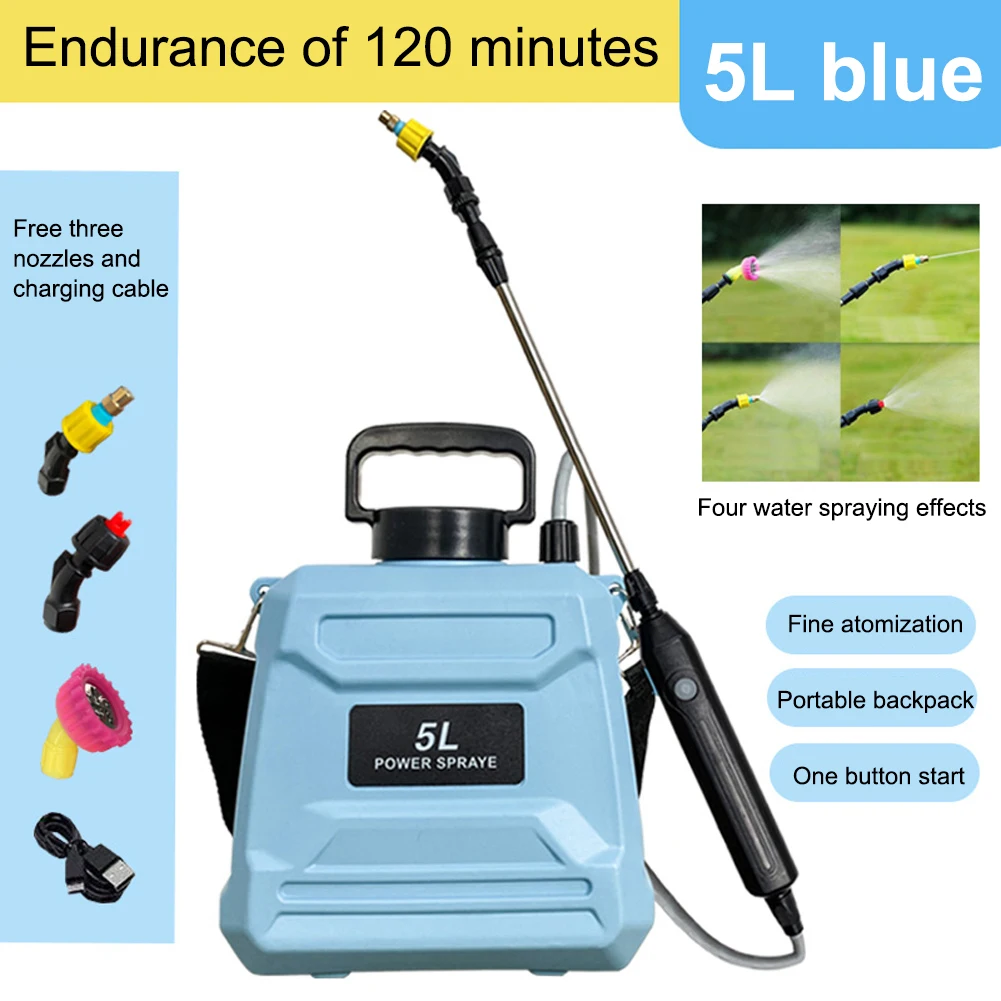 Electric 1.3 Gallon Garden Irrigation Tool with Spray Gun Plant Mister Irrigation Tool USB Rechargeable for Lawn Garden Cleaning
Electric 1.3 Gallon Garden Irrigation Tool with Spray Gun Plant Mister Irrigation Tool USB Rechargeable for Lawn Garden Cleaning