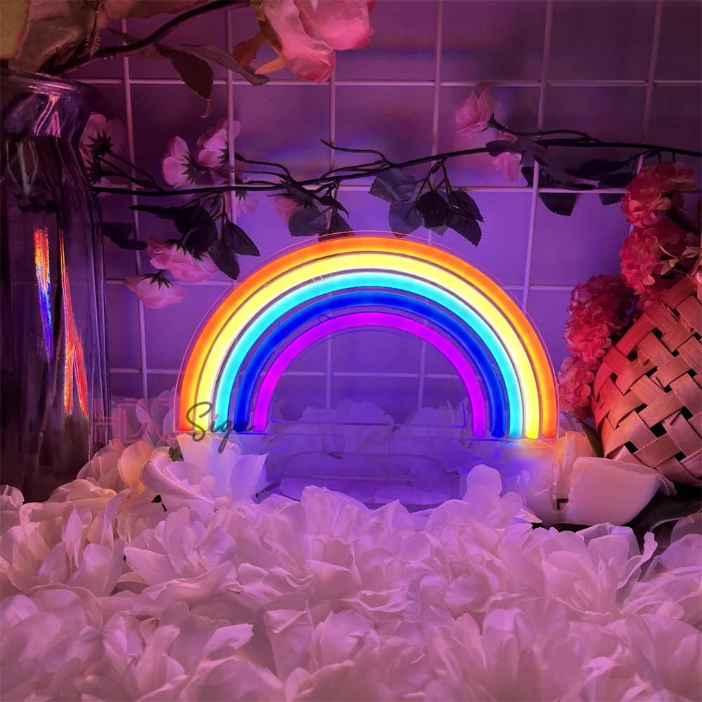 Неоновая светодиодная лампа-ночник «Радуга» на USB для спальни, стола, дома, свадьбы, рождественского декора
Неоновая светодиодная лампа-ночник «Радуга» на USB для спальни, стола, дома, свадьбы, рождественского декора