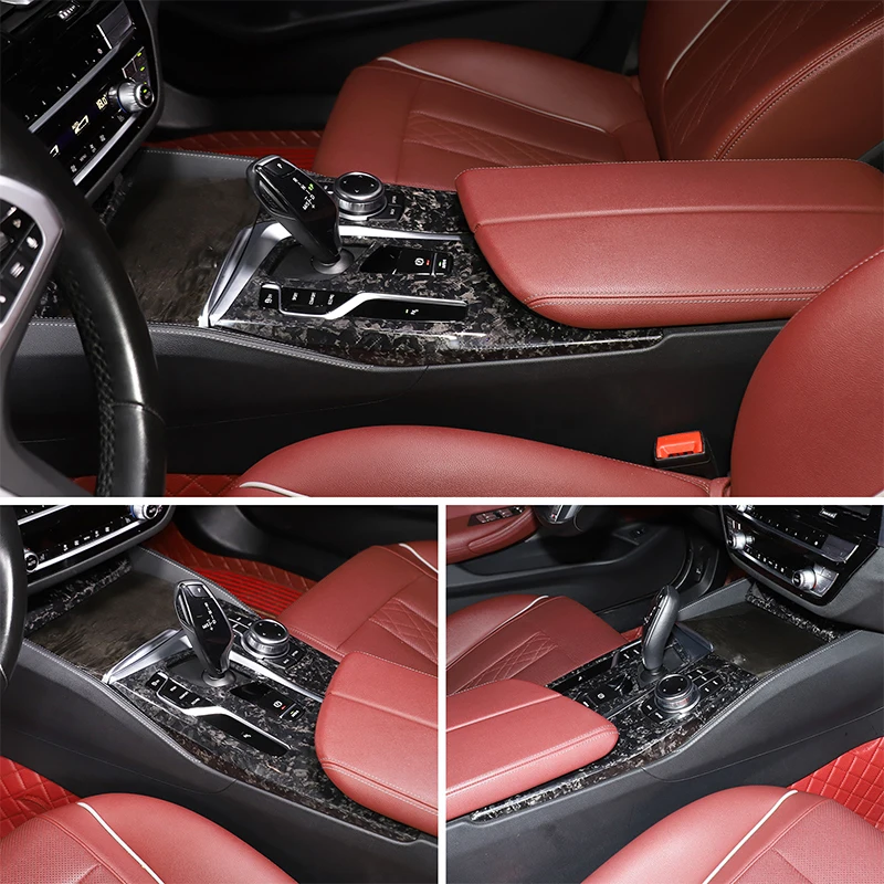 Накладка на центральную консоль из настоящего карбона для BMW 5 серии G30 G31 G38 2018-2022: панель переключения передач, кнопки управления, рамка подстаканника
Накладка на центральную консоль из настоящего карбона для BMW 5 серии G30 G31 G38 2018-2022: панель переключения передач, кнопки управления, рамка подстаканника