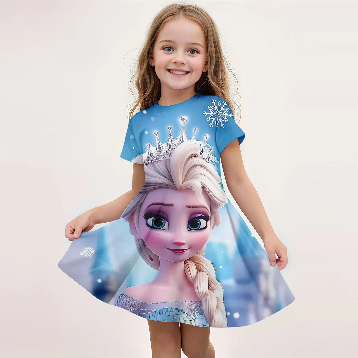 Disney Elsa Princess Dress with Cape Girls Dress Summer Kids Short Sleeve for Children's Western Style Frozen Party Costume 2-8Y 
Disney Elsa Princess Dress with Cape Girls Dress Summer Kids Short Sleeve for Children's Western Style Frozen Party Costume 2-8Y