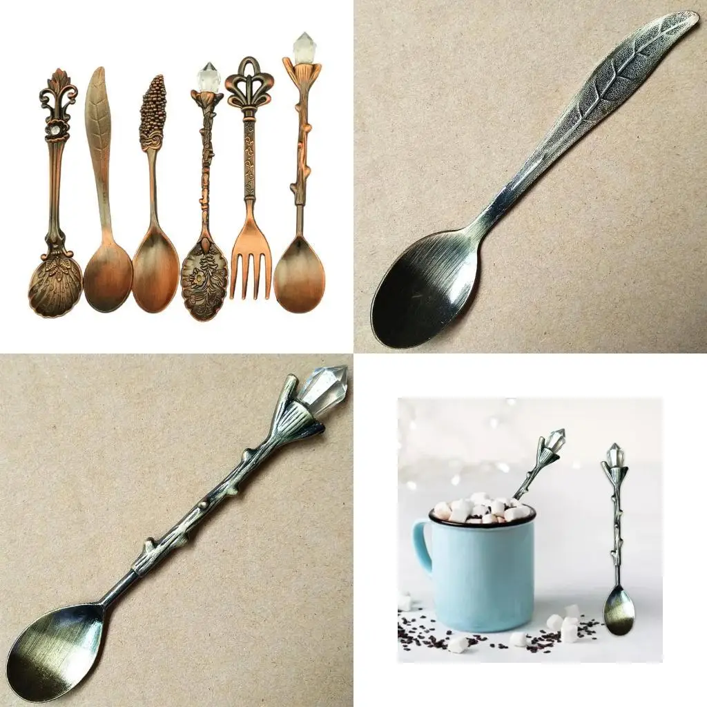 G6KF 6 PCS Tableware Dessert Spoons Stirring Mixing Sugar Stir Ice Cream Cake Teaspoons Set Alloy Material 3 Colors to Choose
G6KF 6 PCS Tableware Dessert Spoons Stirring Mixing Sugar Stir Ice Cream Cake Teaspoons Set Alloy Material 3 Colors to Choose
