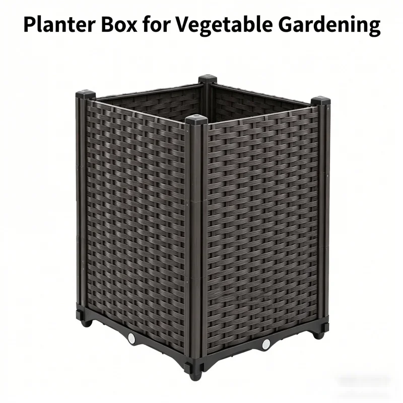 Large Plastic Planter Box Vegetable Flower Pot Raised Garden Bed for Balcony Patio Outdoor Indoor Herb Gardening Planter Contain
Large Plastic Planter Box Vegetable Flower Pot Raised Garden Bed for Balcony Patio Outdoor Indoor Herb Gardening Planter Contain