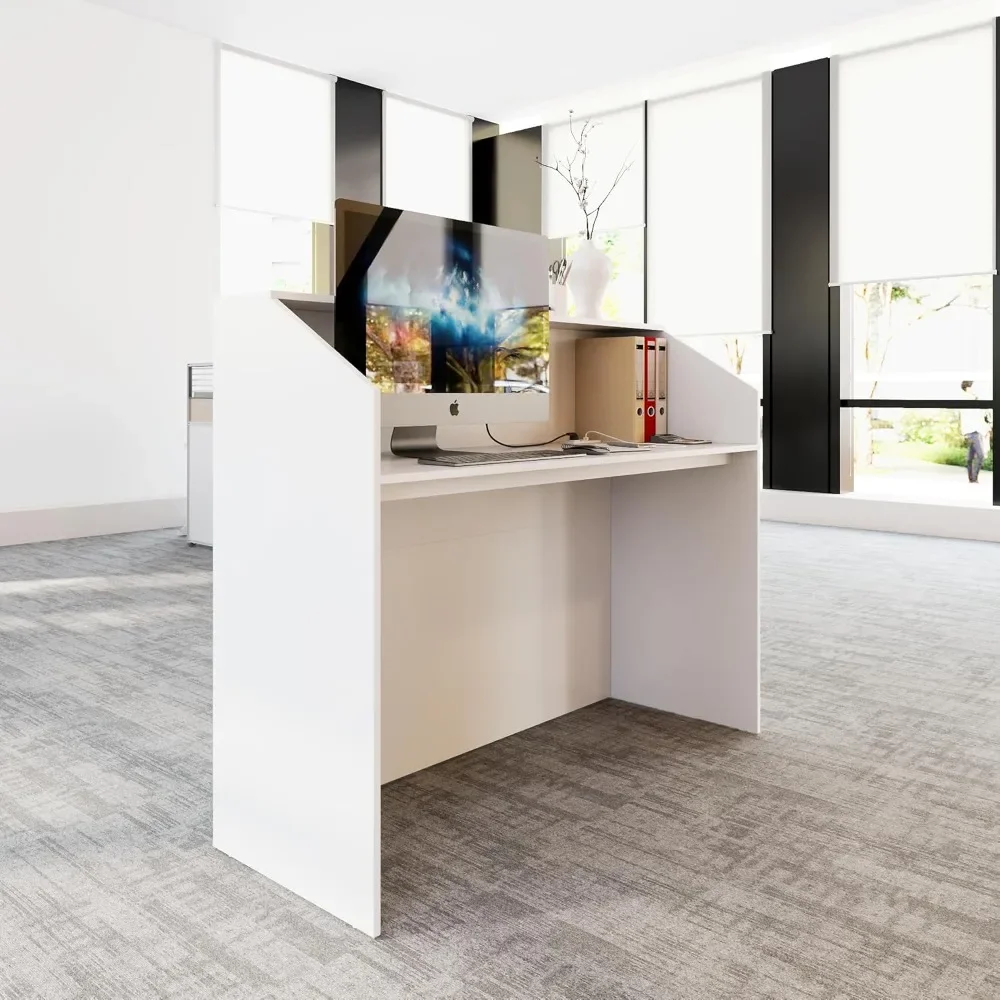 Reception Desk, 47”Reception Desk, Reception Room Table for Small Shops, Front Desk for Home Office (46.5" W x 20" D x 44" H)
Reception Desk, 47”Reception Desk, Reception Room Table for Small Shops, Front Desk for Home Office (46.5" W x 20" D x 44" H)