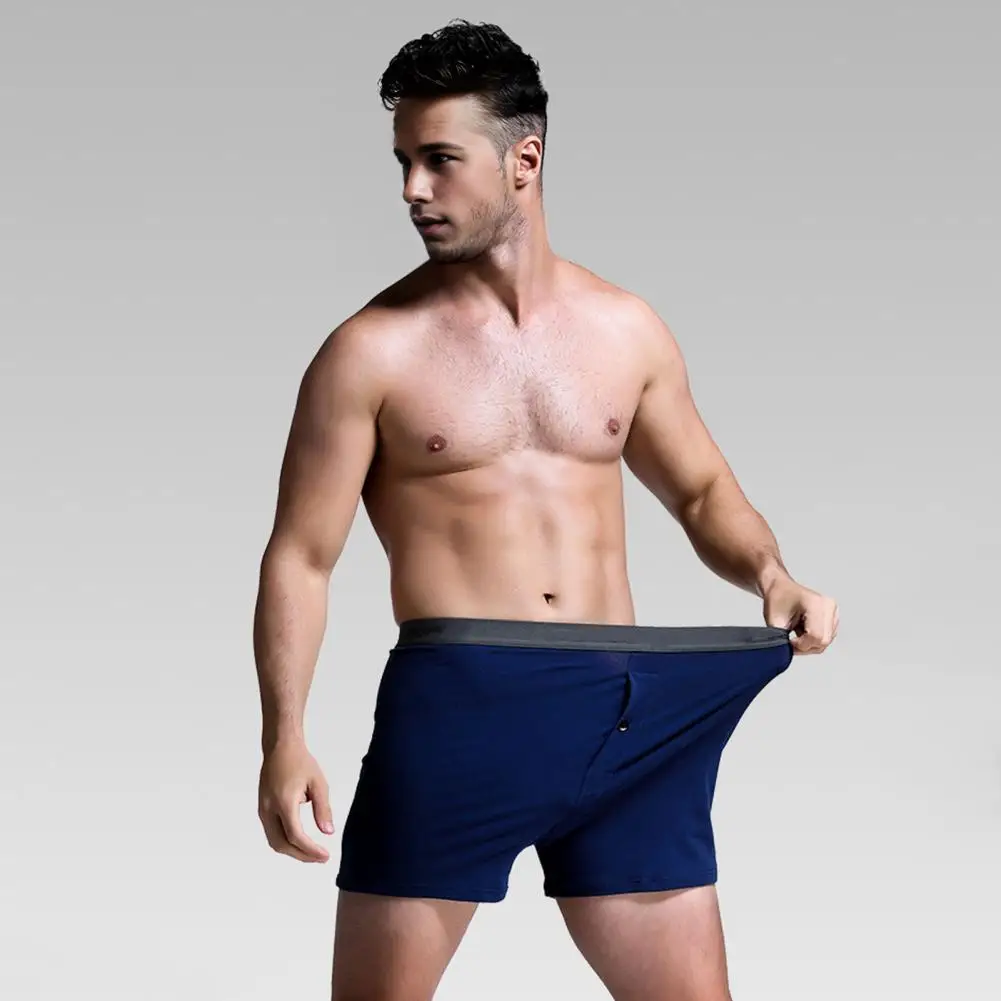 Men Boxer Underwear Mid-rise Elastic Waistband Front Button Decor U-Convex Shorts Panties Sleepwear Shorts Loose Casual Lingerie
Men Boxer Underwear Mid-rise Elastic Waistband Front Button Decor U-Convex Shorts Panties Sleepwear Shorts Loose Casual Lingerie