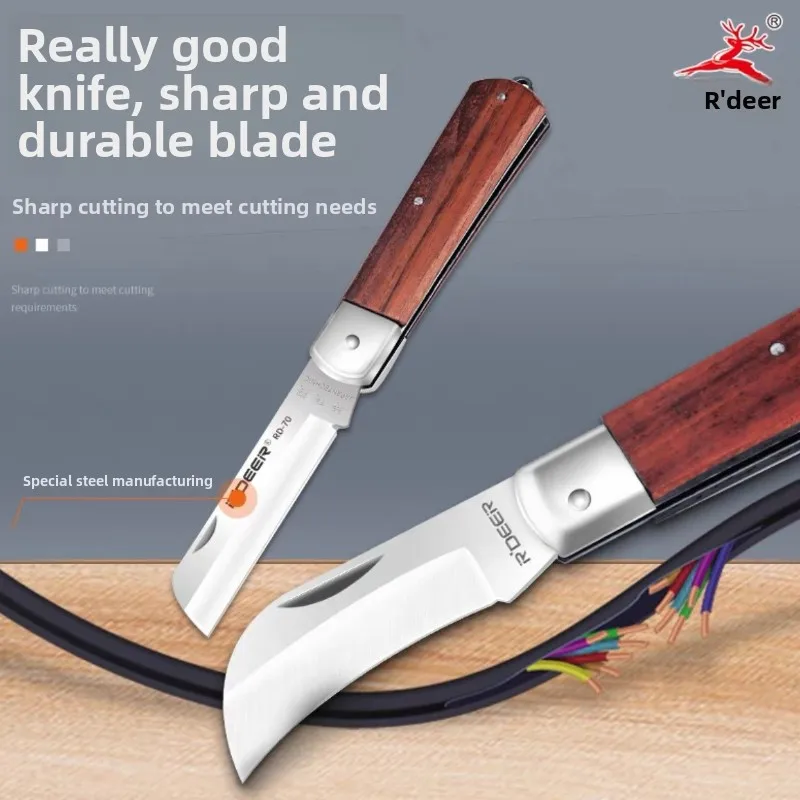 Professional Electrician Knife Straight Bent Blade Wire Stripper Heavy Duty Cable Cutter Multi-Tool for Wiring Work
Professional Electrician Knife Straight Bent Blade Wire Stripper Heavy Duty Cable Cutter Multi-Tool for Wiring Work