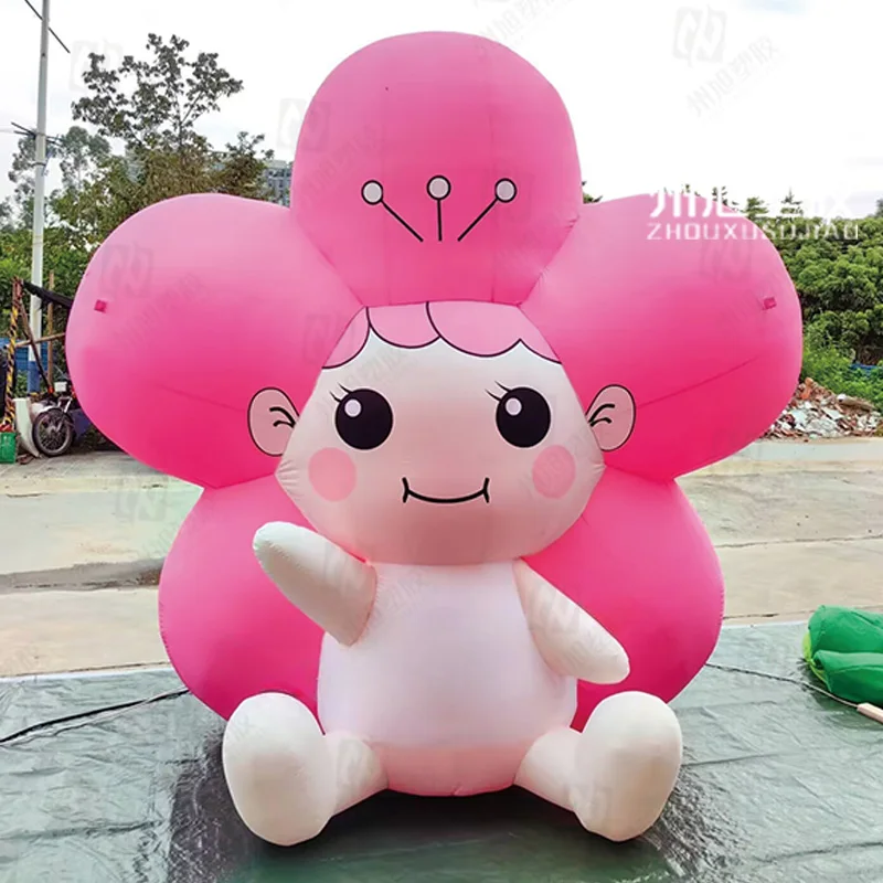 Inflatable pink flower doll, with blower, outdoor square decoration promotional props
Inflatable pink flower doll, with blower, outdoor square decoration promotional props
