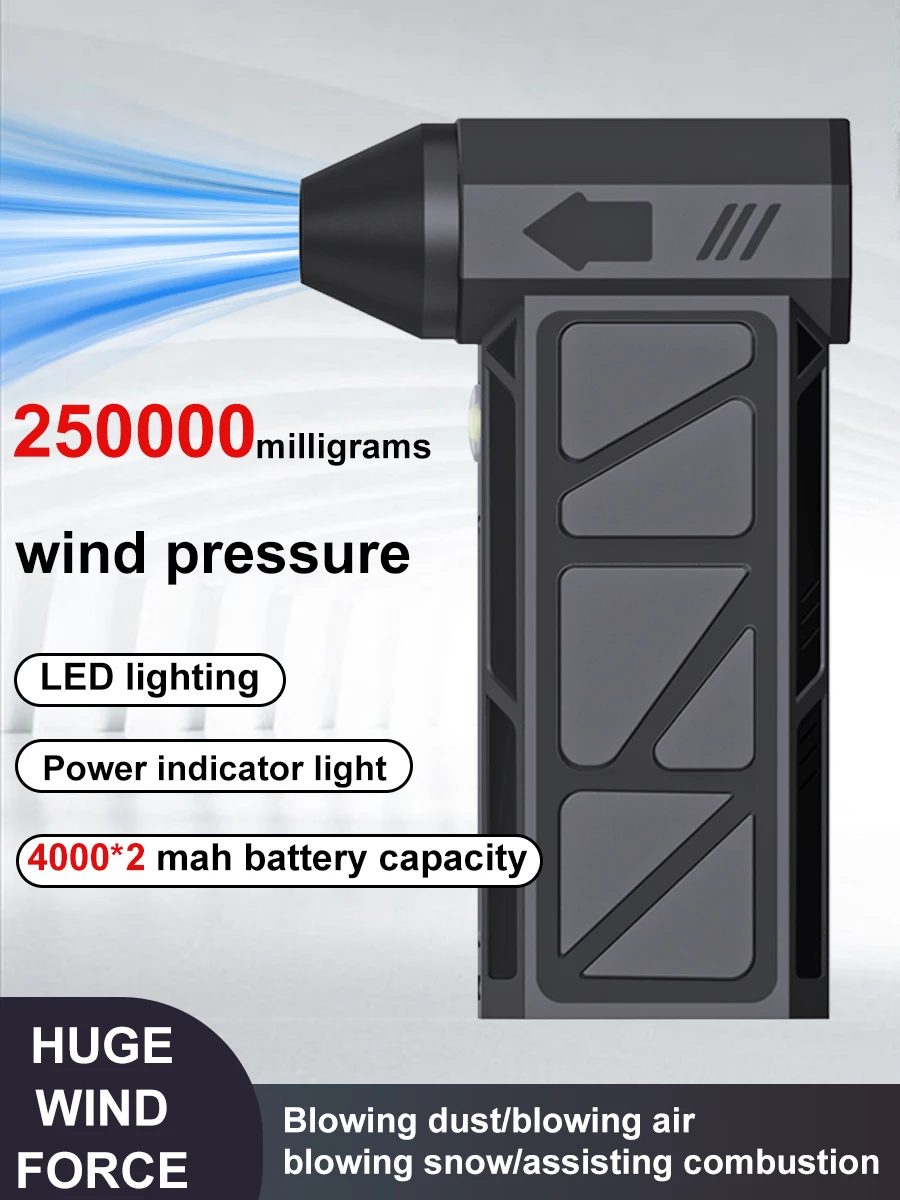 High-Speed Powerful Turbo Fan, High-Power Car-Mounted Dust Collector, Portable Multi-Functional Camping Turbo Fan, Brushless Motor Turbo Fan Comes with a Variety of Accessories. The Best Holiday Birthday Gift for a Husband's Friend
High-Speed Powerful Turbo Fan, High-Power Car-Mounted Dust Collector, Portable Multi-Functional Camping Turbo Fan, Brushless Motor Turbo Fan Comes with a Variety of Accessories. The Best Holiday Birthday Gift for a Husband's Friend