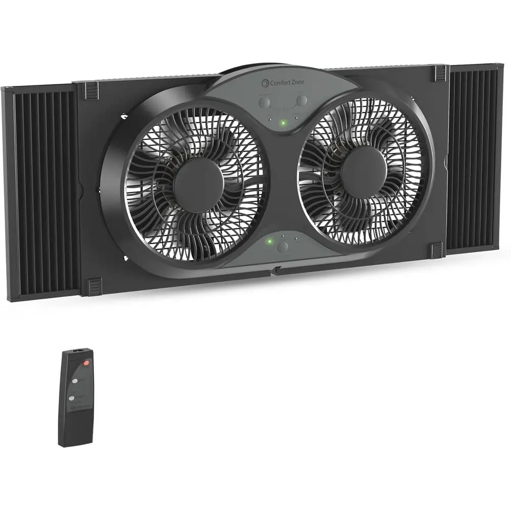 9-Inch Reversible Twin Window Fan with Remote Control – 3-Speed Dual Blade Fan with Exhaust, Cooling & Circulate Modes, Expandab
9-Inch Reversible Twin Window Fan with Remote Control – 3-Speed Dual Blade Fan with Exhaust, Cooling & Circulate Modes, Expandab
