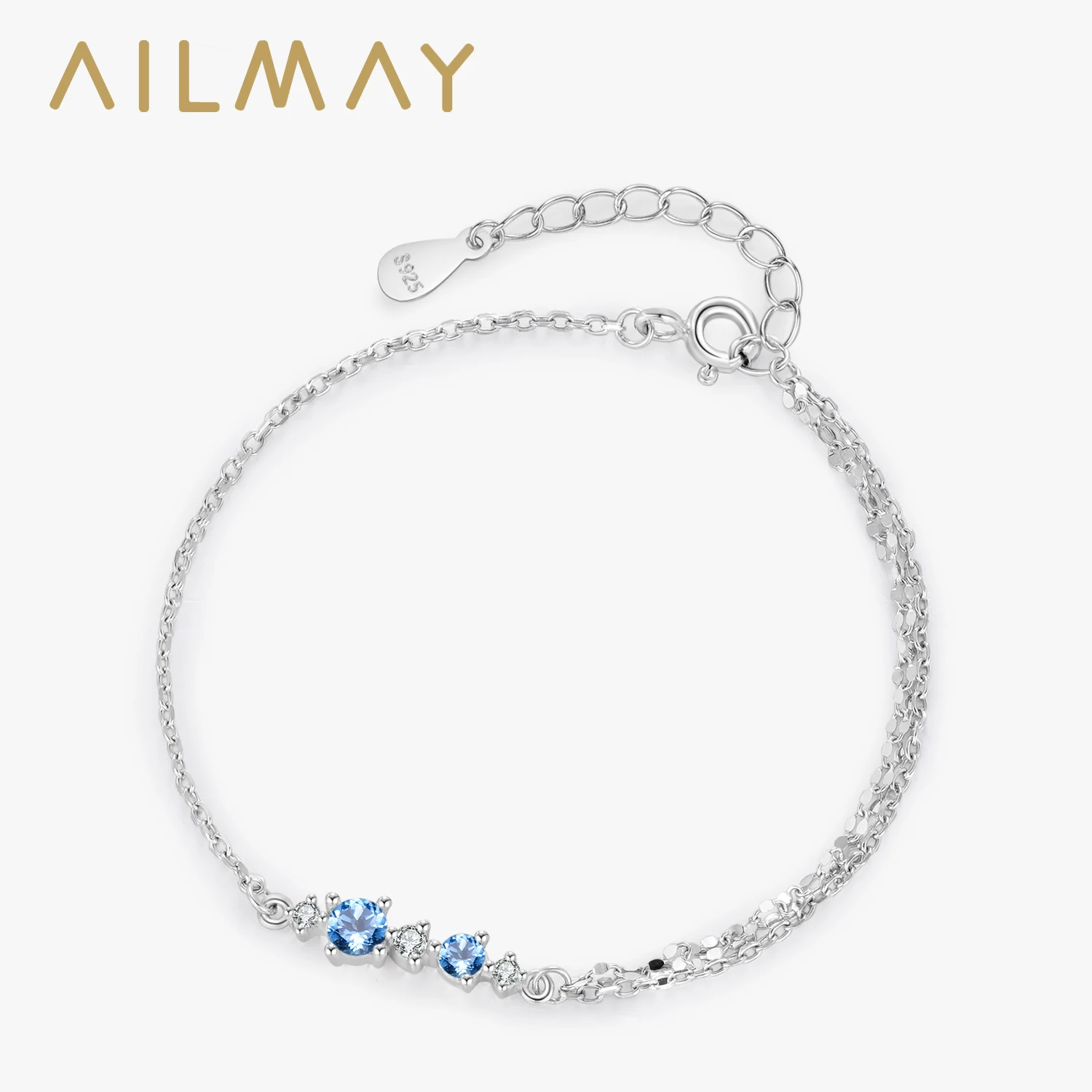 Ailmay стерлингового серебра 925 пробы, элегантный сине-белый браслет-цепочка с цирконием для женщин, свадебные ювелирные изделия, подарок
Ailmay стерлингового серебра 925 пробы, элегантный сине-белый браслет-цепочка с цирконием для женщин, свадебные ювелирные изделия, подарок