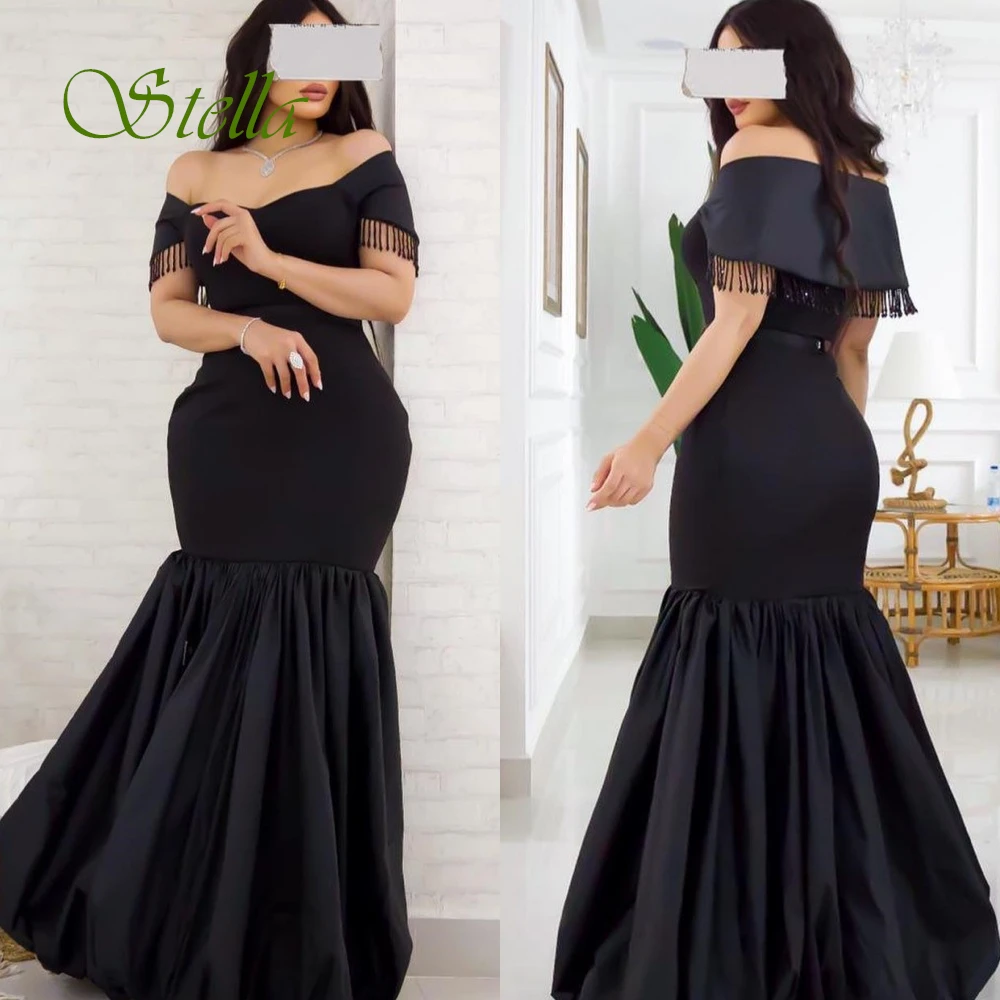 Customized Simple Black Off the Shoulder Sleeveless Evening Dress High Quality Jersey Prom Dresses Delicate Homecoming Gowns
Customized Simple Black Off the Shoulder Sleeveless Evening Dress High Quality Jersey Prom Dresses Delicate Homecoming Gowns