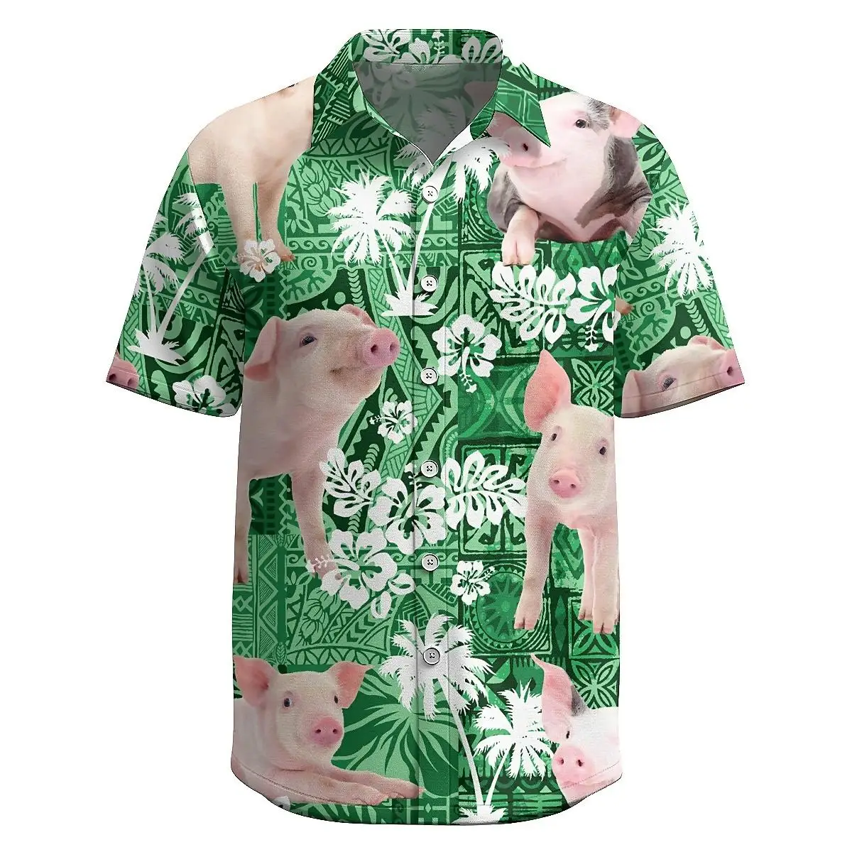 Jumeast Pig 3D Printed Short Sleeve Hawaiian Shirt Green Pattern Polyester Aloha Shirts Tropical Style Casual Men Clothing
Jumeast Pig 3D Printed Short Sleeve Hawaiian Shirt Green Pattern Polyester Aloha Shirts Tropical Style Casual Men Clothing