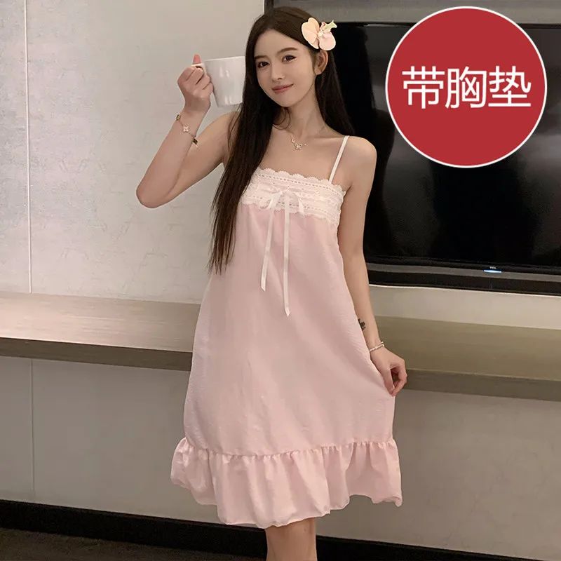 2025 Hot Summer Sexy Lingerie Spaghetti Strap Cotton Nightgowns for Women Cute Lace Sleepwear Nightdress Night Dress Home Nighty
2025 Hot Summer Sexy Lingerie Spaghetti Strap Cotton Nightgowns for Women Cute Lace Sleepwear Nightdress Night Dress Home Nighty