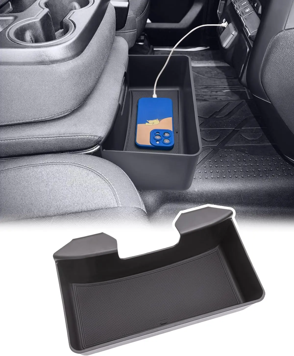 Large-Capacity Jump Seat Hanging Tray for Chevy Silverado/GMC Sierra 2019-2026, Split-Bench Seat Organizer
Large-Capacity Jump Seat Hanging Tray for Chevy Silverado/GMC Sierra 2019-2026, Split-Bench Seat Organizer