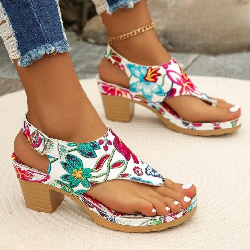 Women's Sandals Thick People Slippers Mid Heel Shoes Summer Casual Outdoor Beach Shoes
Women's Sandals Thick People Slippers Mid Heel Shoes Summer Casual Outdoor Beach Shoes