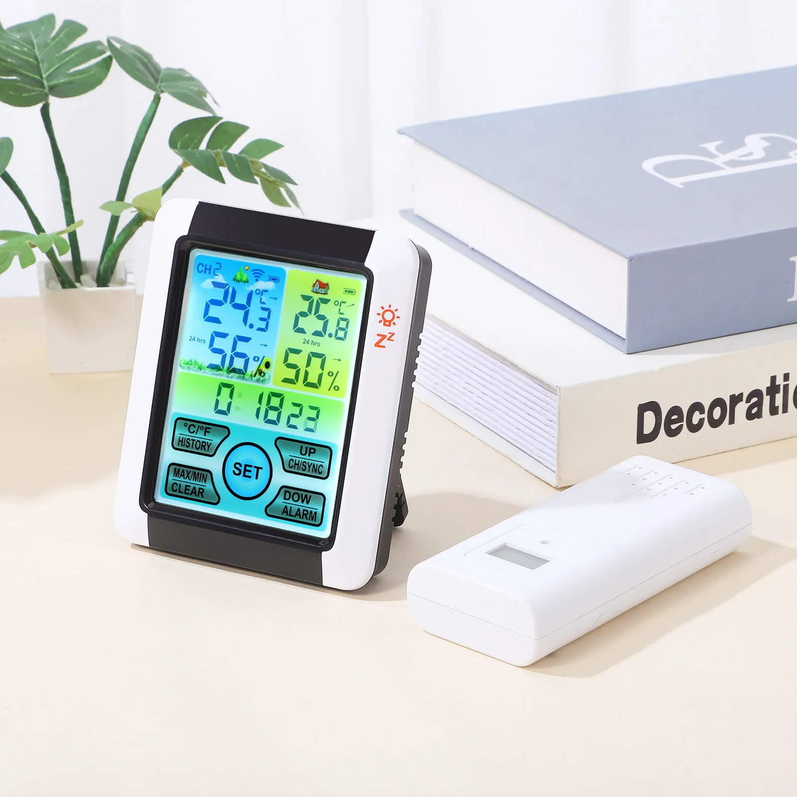 1 комплект цифровых умных погодных часов с водонепроницаемым термометром для улицы, дисплеем с подсветкой, гигрометром для измерения температуры в помещении и на улице
1 комплект цифровых умных погодных часов с водонепроницаемым термометром для улицы, дисплеем с подсветкой, гигрометром для измерения температуры в помещении и на улице