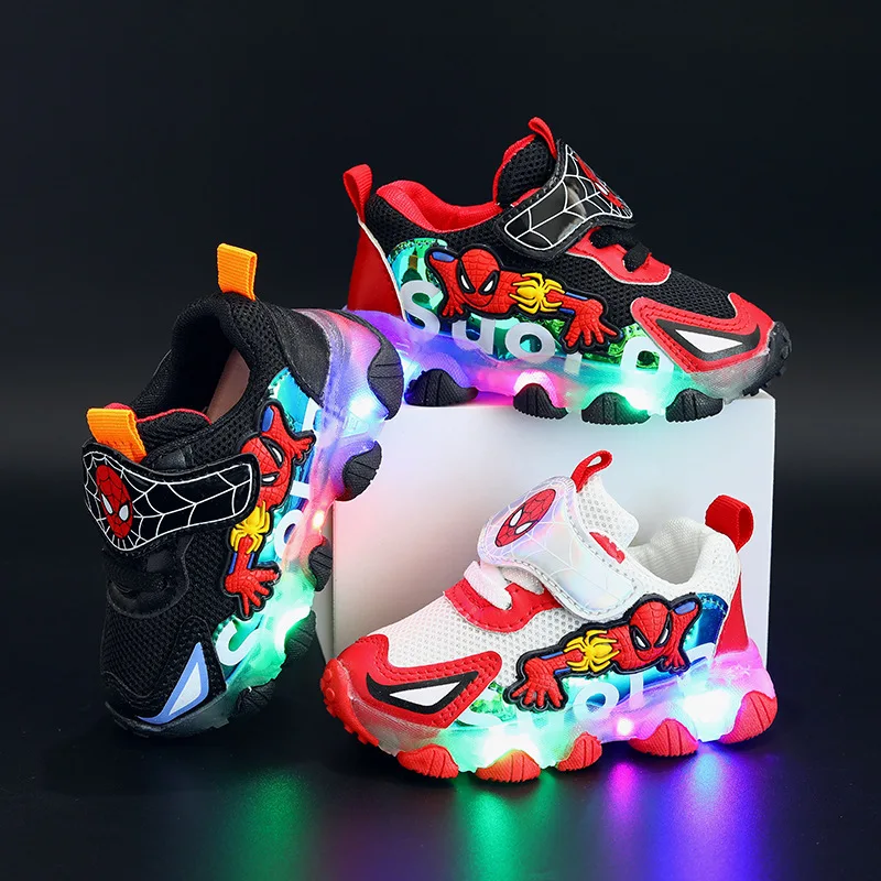 Spider Man Summer Sneakers Breathable Mesh Surface LED Luminous Children's Shoe Boy's Sports And Leisure Shoes
Spider Man Summer Sneakers Breathable Mesh Surface LED Luminous Children's Shoe Boy's Sports And Leisure Shoes