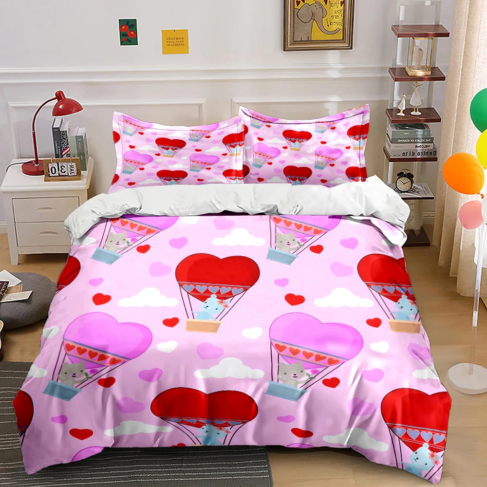 Heart-shaped balloons with cute animals Print Bedding Set 1Duvet Cover 2Pillowcases for Adult and Children Luxury Gift Full Size
Heart-shaped balloons with cute animals Print Bedding Set 1Duvet Cover 2Pillowcases for Adult and Children Luxury Gift Full Size