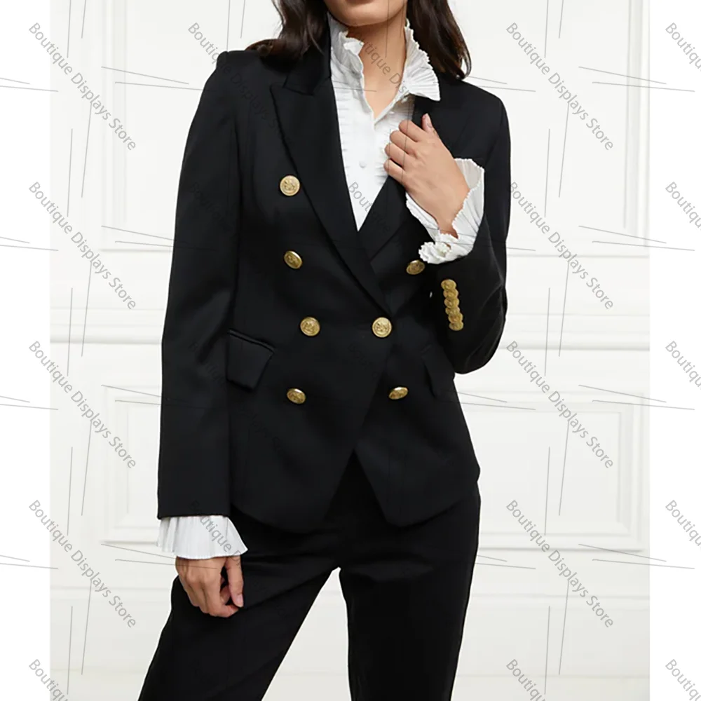 Elegant Black Double Breasted Women Suit Two Pieces(Jacket+Pants) Outfits Chic Casual Party Prom Wedding Set
Elegant Black Double Breasted Women Suit Two Pieces(Jacket+Pants) Outfits Chic Casual Party Prom Wedding Set