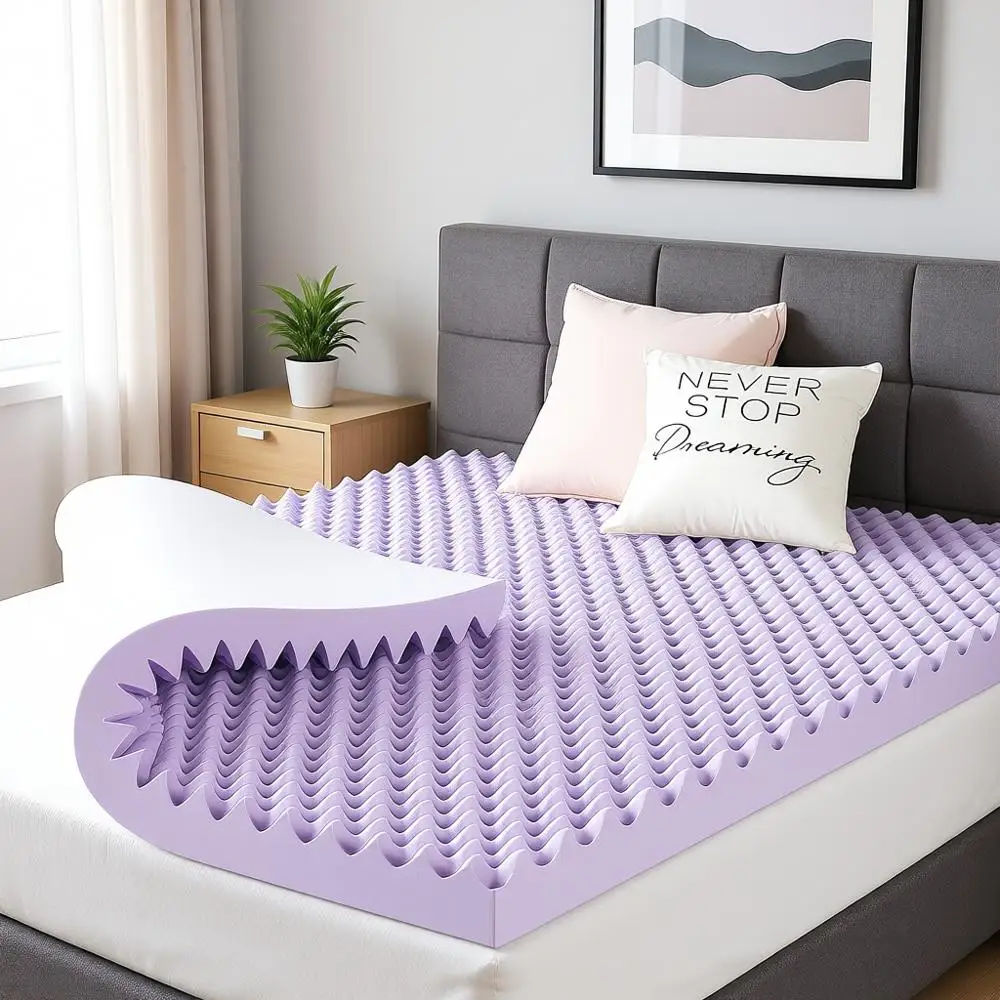 3-Inch Lavender Memory Foam Mattress Topper, Certified, Suitable for Dorms and King Size Beds
3-Inch Lavender Memory Foam Mattress Topper, Certified, Suitable for Dorms and King Size Beds