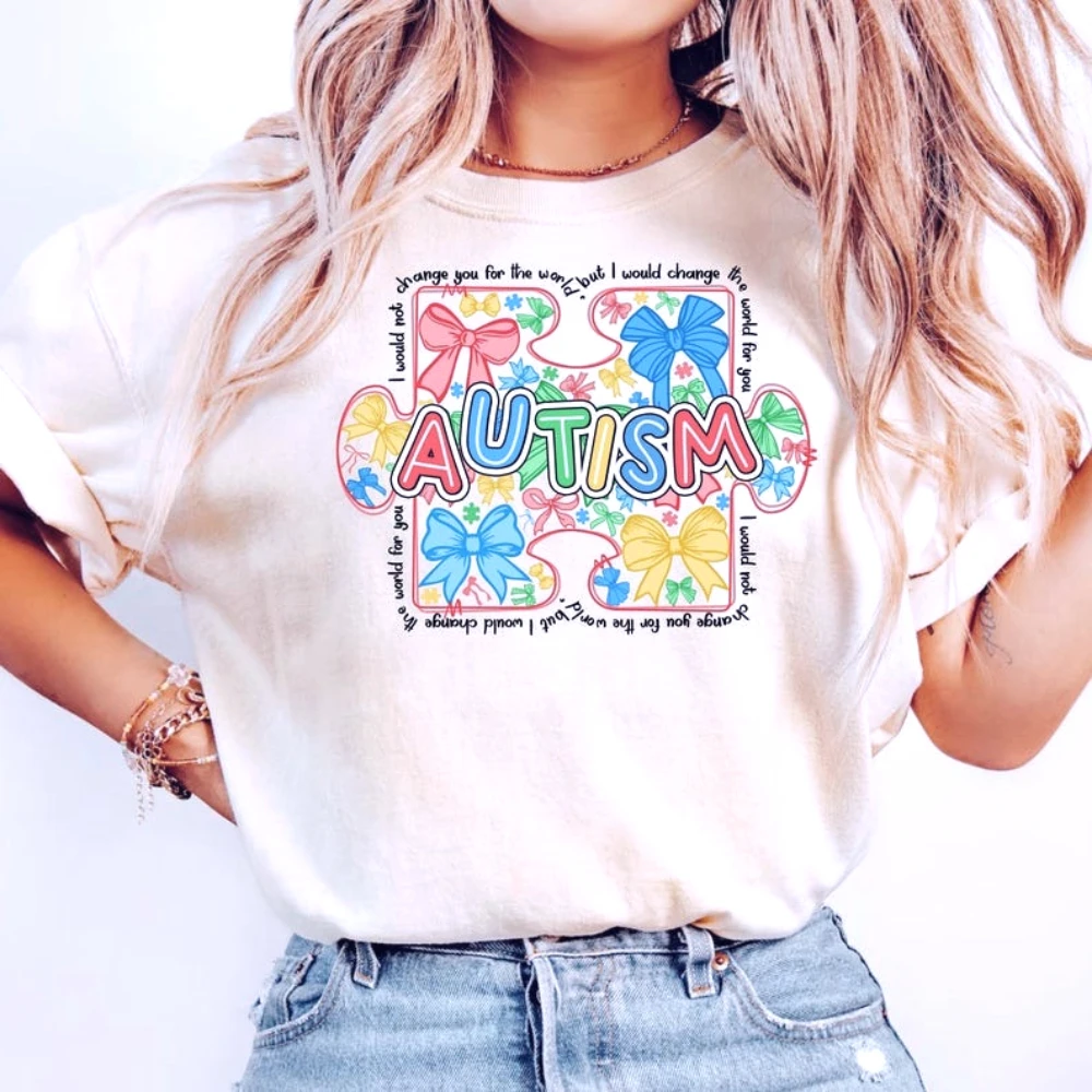 Autism Awareness Tee I Would Not Change You for The World TShirt Autism Acceptance T-Shirt World Autism Day Men Women Tops 
Autism Awareness Tee I Would Not Change You for The World TShirt Autism Acceptance T-Shirt World Autism Day Men Women Tops