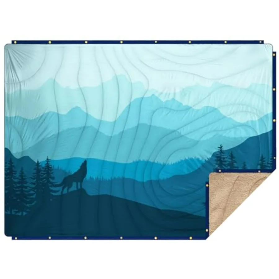 Outdoor Camping Blanket Sherpa Fleece, Gray, Packable Lightweight with DWR Coating for Warmth and Weather Resistance
Outdoor Camping Blanket Sherpa Fleece, Gray, Packable Lightweight with DWR Coating for Warmth and Weather Resistance