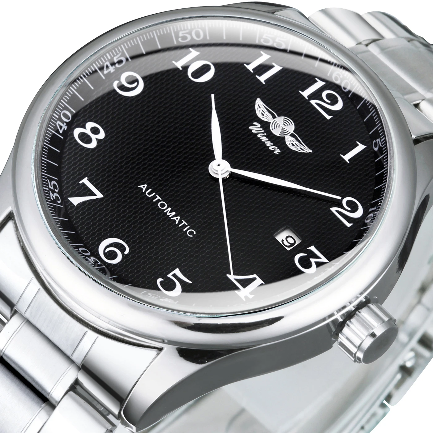 WINNER Fashion Elegant Watch for Men Business Minimalist Automatic Mechanical Watches Steel Leather Strap Classic Wristwatches
WINNER Fashion Elegant Watch for Men Business Minimalist Automatic Mechanical Watches Steel Leather Strap Classic Wristwatches
