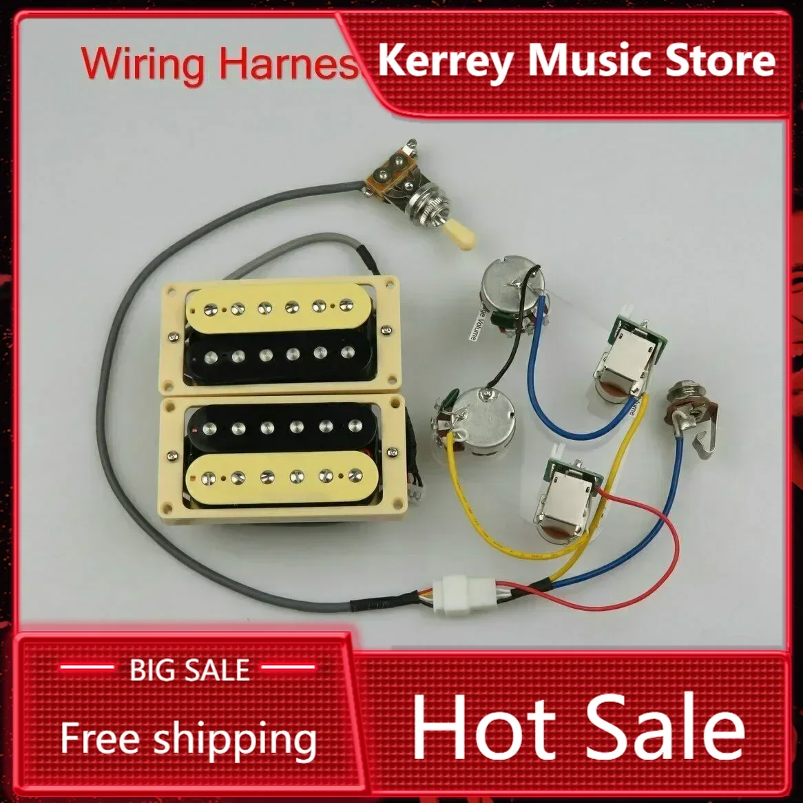 Hot Sale--"4C Zebra/Black Humbucker Set With Wiring Harness - Electric Guitar Pickup Upgrade"
Hot Sale--"4C Zebra/Black Humbucker Set With Wiring Harness - Electric Guitar Pickup Upgrade"
