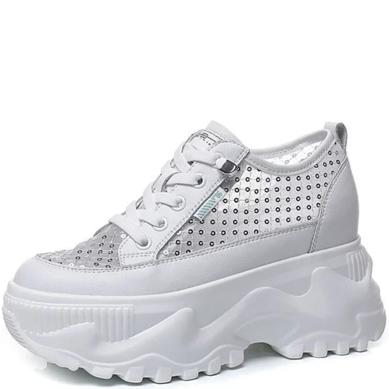 Pop 2025 New White Women Lace Up Wedges High Heel Pumps Rhinestone Glitter Female Breathable Chunky Platform Fashion Sneakers 34
Pop 2025 New White Women Lace Up Wedges High Heel Pumps Rhinestone Glitter Female Breathable Chunky Platform Fashion Sneakers 34