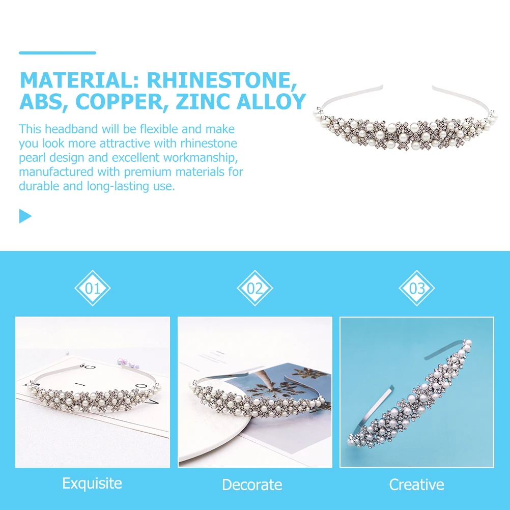 Pearl Crown Headband Bridal Headbands for Wedding Rhinestone Hair Accessories Headpiece Crystal Bride Vine
Pearl Crown Headband Bridal Headbands for Wedding Rhinestone Hair Accessories Headpiece Crystal Bride Vine