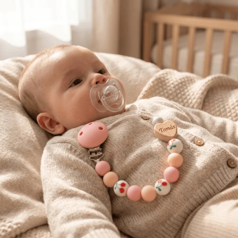 2026 Personalized Baby Pacifier Clip Custom Name Wooden Heart Silicone Dummy Chain BPA Free Teether Holder Newborn Shower Gift
2026 Personalized Baby Pacifier Clip Custom Name Wooden Heart Silicone Dummy Chain BPA Free Teether Holder Newborn Shower Gift