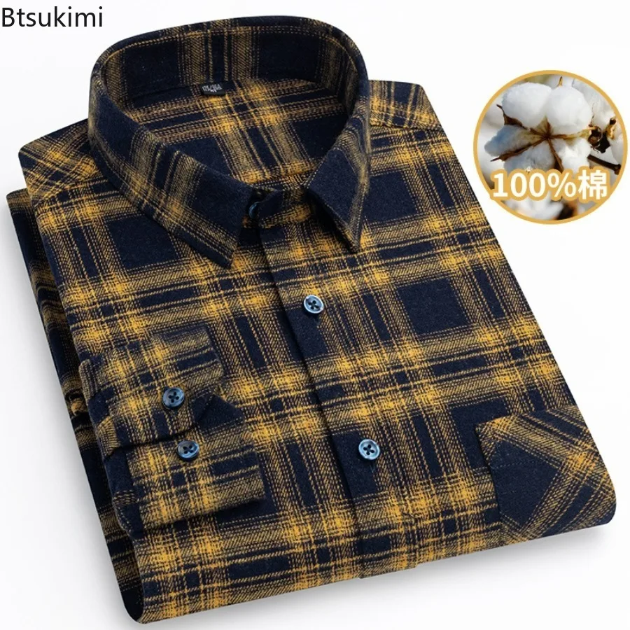 New2024 Men's Cotton Plaid Long Sleeve Shirts Tops Pocket Design Casual Tops Slim Fit 100% Cotton Men's Casual Shirts Men Shirt
New2024 Men's Cotton Plaid Long Sleeve Shirts Tops Pocket Design Casual Tops Slim Fit 100% Cotton Men's Casual Shirts Men Shirt