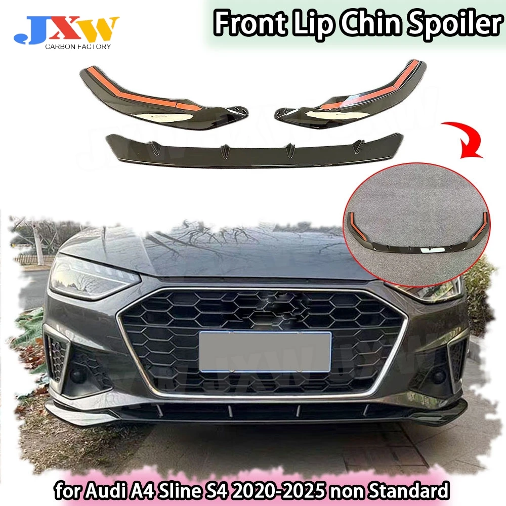 3PCS for Audi A4 Sline S4 2020-2025 non Standard Car Front Bumper Lip Chin Spoiler Front Bumper Canard Lip Splitter ABS BodyKits
3PCS for Audi A4 Sline S4 2020-2025 non Standard Car Front Bumper Lip Chin Spoiler Front Bumper Canard Lip Splitter ABS BodyKits