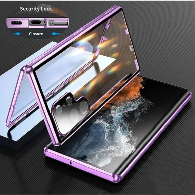 Protection Case Metal Magnetic Double Sided Glass Case for Samsung Galaxy S25 FE S22 S23 S24 Plus S26 Ultra Bumper Phone Cover
Protection Case Metal Magnetic Double Sided Glass Case for Samsung Galaxy S25 FE S22 S23 S24 Plus S26 Ultra Bumper Phone Cover