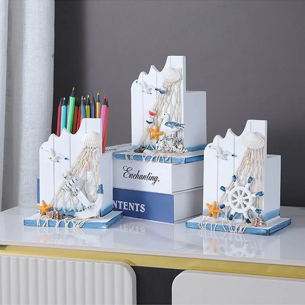 Mediterranean Style Wooden Pen Holder Ocean Style Large Capacity Pencil Storage Box Handmade Pen Container Home Party Decor Gift
Mediterranean Style Wooden Pen Holder Ocean Style Large Capacity Pencil Storage Box Handmade Pen Container Home Party Decor Gift