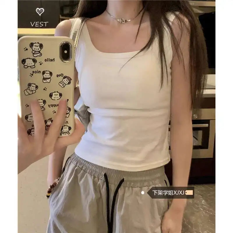 White Base Camisole Vest For Women's Outerwear Trend In Spring 2025, New Slim Fit And Slimming Short Style, Spicy Girl Inner Top
White Base Camisole Vest For Women's Outerwear Trend In Spring 2025, New Slim Fit And Slimming Short Style, Spicy Girl Inner Top