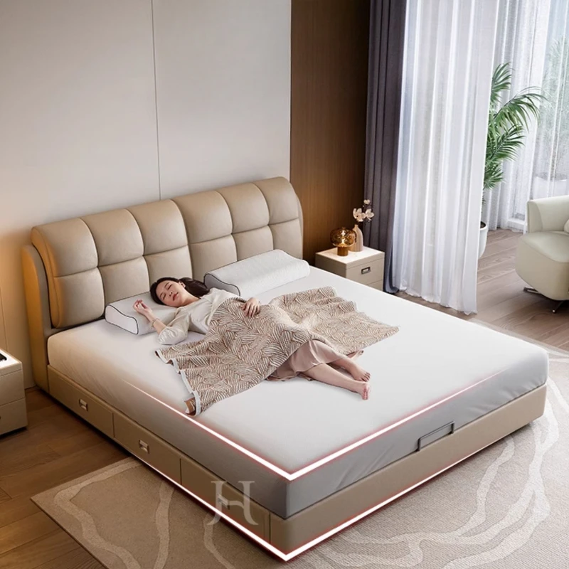 European Leather Luxury Double Bed Modern Soft Design Queen Loft Double Bed Frames Storage Modern Cama Infantil Unique Furniture
European Leather Luxury Double Bed Modern Soft Design Queen Loft Double Bed Frames Storage Modern Cama Infantil Unique Furniture