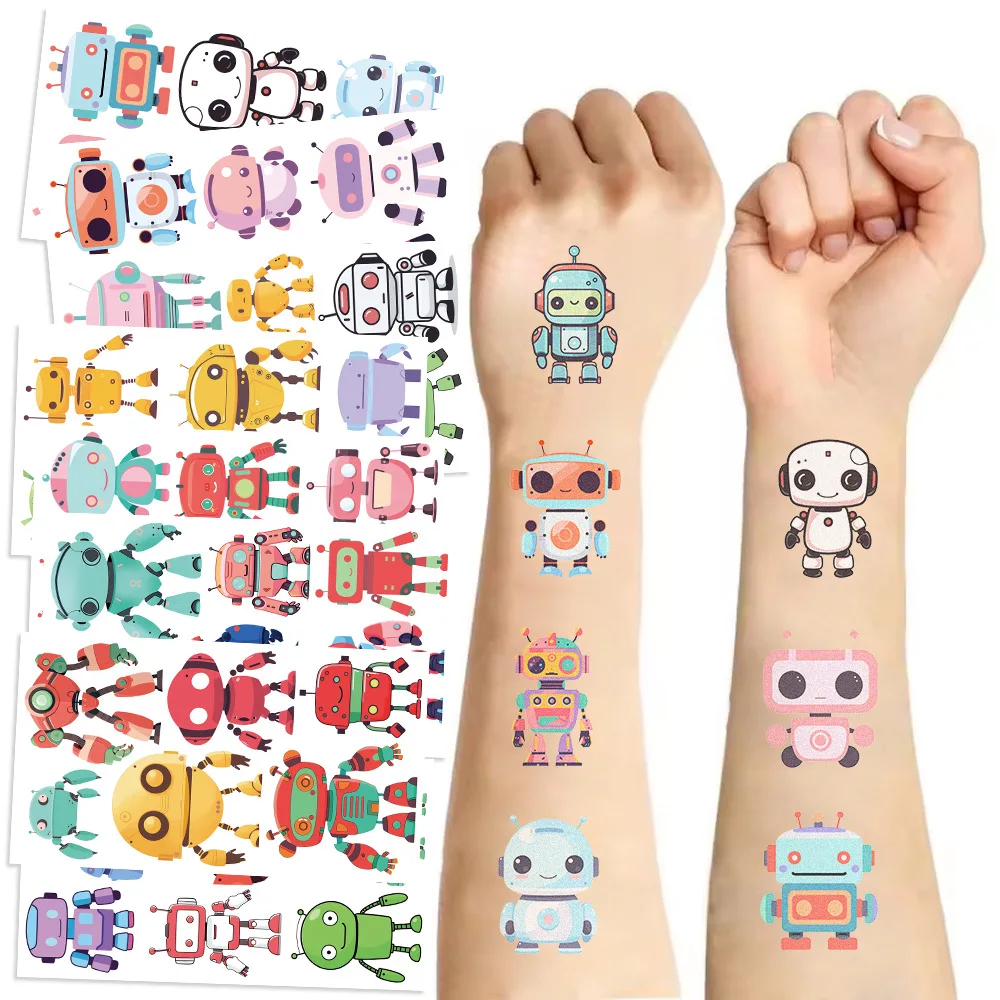 Cartoon Colorful Robot Temporary Tattoo Stickers Waterproof Funny Non Toxic for Party Face Hand Gift
Cartoon Colorful Robot Temporary Tattoo Stickers Waterproof Funny Non Toxic for Party Face Hand Gift