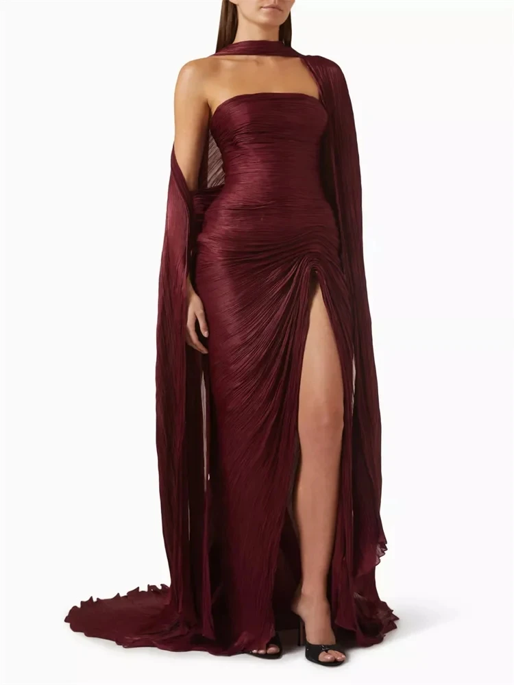 Slit Strapless Long Bespoke Occasion Gown Evening Dresses Pastrol Unisex Jersey Retro Dubai Saudi Arabic Prom Customized
Slit Strapless Long Bespoke Occasion Gown Evening Dresses Pastrol Unisex Jersey Retro Dubai Saudi Arabic Prom Customized