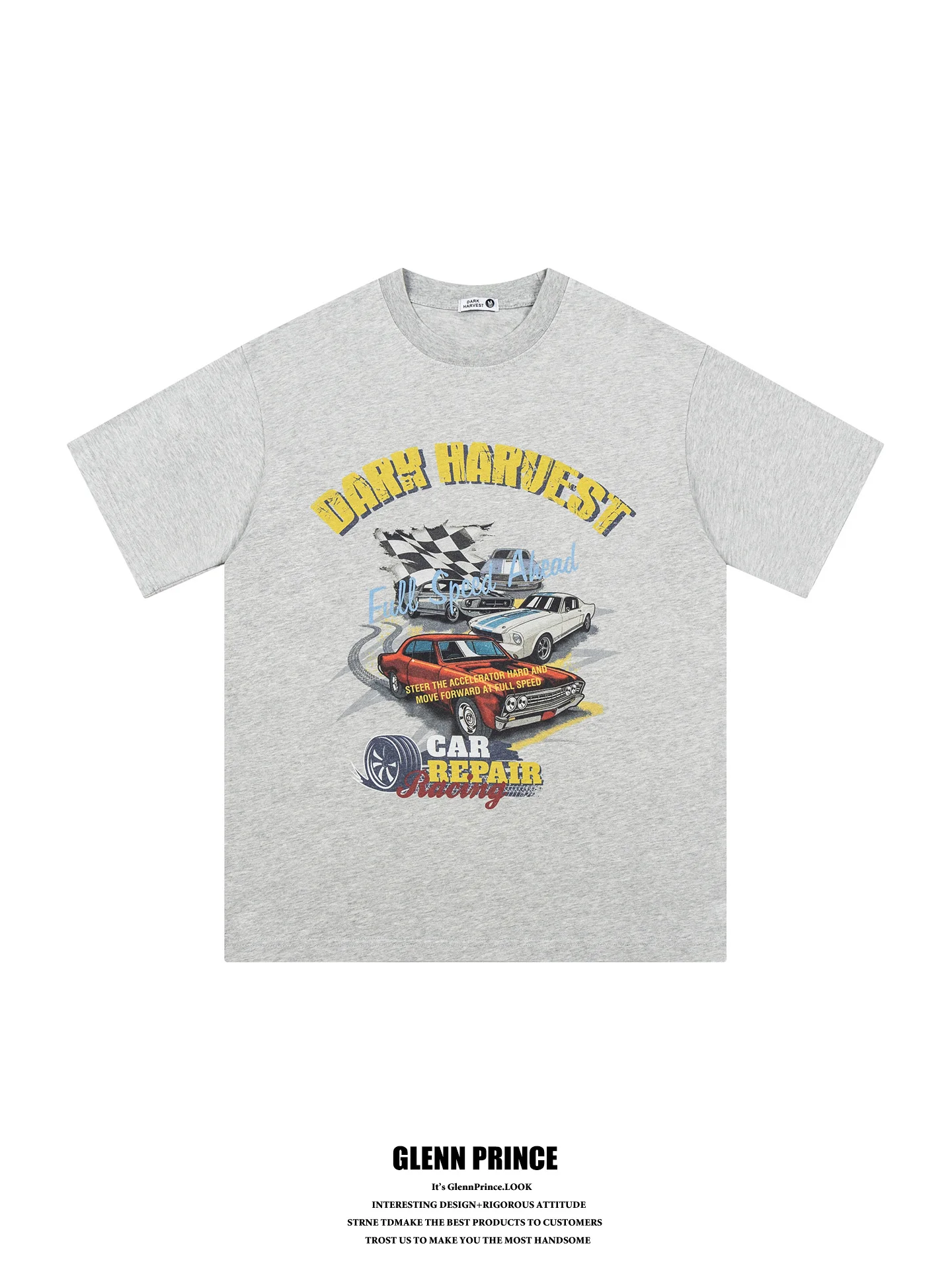 American Retro Hand-Painted Racing Car Print Short-Sleeved T-Shirt Men's Street Hip Hop Lazy Style Casual Top Cotton Pure
American Retro Hand-Painted Racing Car Print Short-Sleeved T-Shirt Men's Street Hip Hop Lazy Style Casual Top Cotton Pure