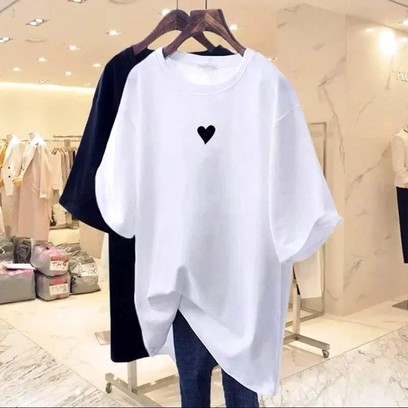 Plus Size Women Casual Loose Pure Top Tees Basic Solid Short Sleeve Pullovers Summer Love Printed Short Sleeve Vintage Tee Shirt
Plus Size Women Casual Loose Pure Top Tees Basic Solid Short Sleeve Pullovers Summer Love Printed Short Sleeve Vintage Tee Shirt