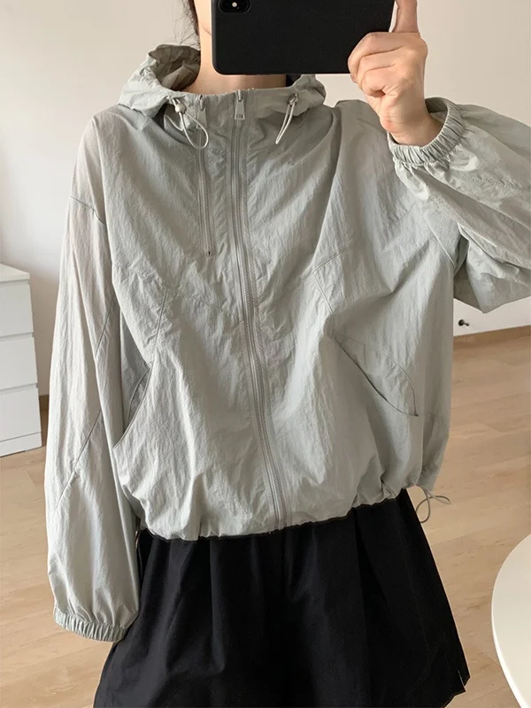 Women's Casual Loose Summer Sun Protection Clothing Quick Dry Cool Feeling Zipper Short Outerwear Fashionable All Match Pure ...
Women's Casual Loose Summer Sun Protection Clothing Quick Dry Cool Feeling Zipper Short Outerwear Fashionable All Match Pure ...