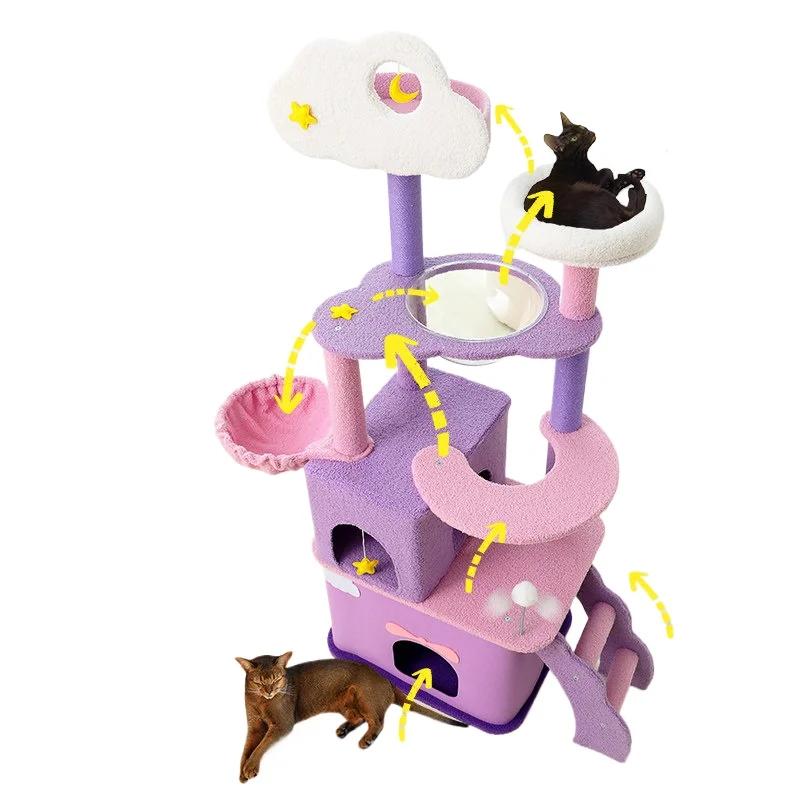 Cat climbing frame integrated household large cat observation deck space capsule fat cat luxury climbing frame
Cat climbing frame integrated household large cat observation deck space capsule fat cat luxury climbing frame