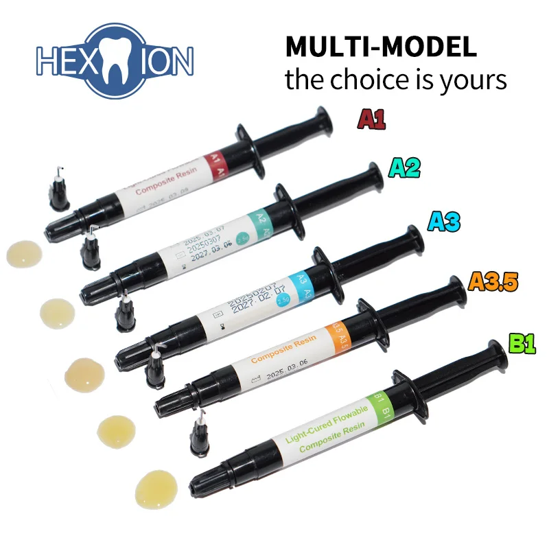 Dental Light-Cured Flowable Composite Resin, A1/A2/A3/A3.5/B1 Shades, Universal Nano Hybrid Resin for Cavity Filling & Restorati
Dental Light-Cured Flowable Composite Resin, A1/A2/A3/A3.5/B1 Shades, Universal Nano Hybrid Resin for Cavity Filling & Restorati